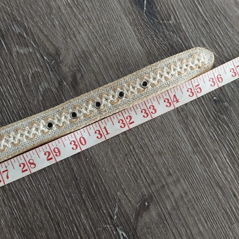 Elite Vintage Woven Burlap Women's Belt 36.5